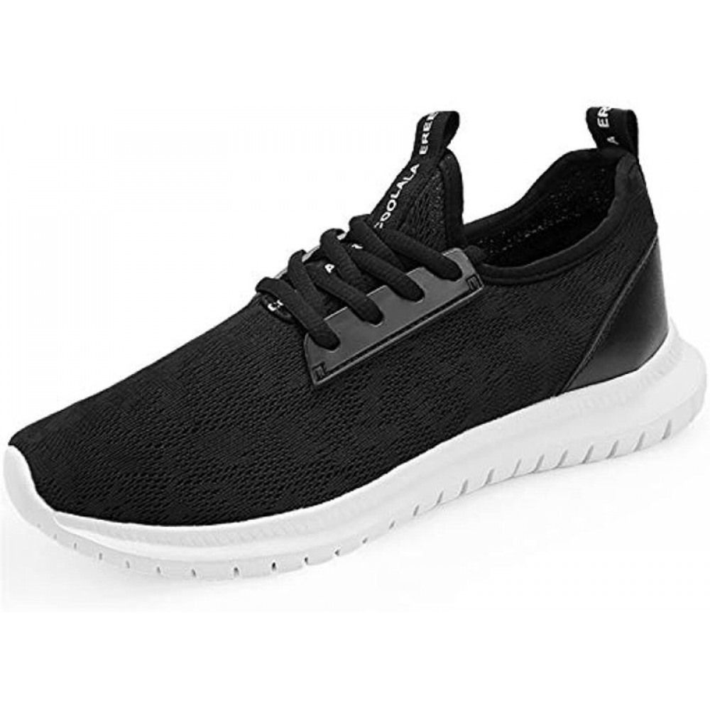 Men's Lightweight Athletic Running Walking Gym Shoes Casual Sports Shoes Black White-8